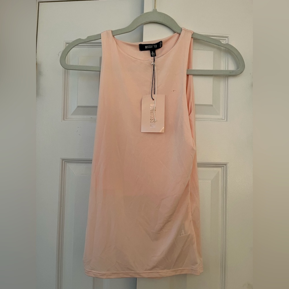 Misguided pink tank top